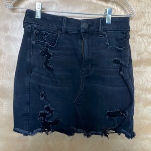 Black denim American Eagle skirt